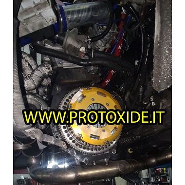 مجموعة دولاب الموازنة أحادية الكتلة مع قابض نحاسي مزدوج القرص معزز Fiat Grande Punto Alfa 147 Lancia 1900 2.0- 2,400 JTD 8- 16v