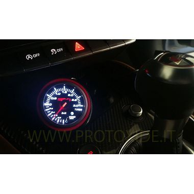 Audi TT-TTRS Manometerhalter Loch 52-60mm für Manometer mit rotem Ring Instrumentenhalter und Rahmen für Instrumente