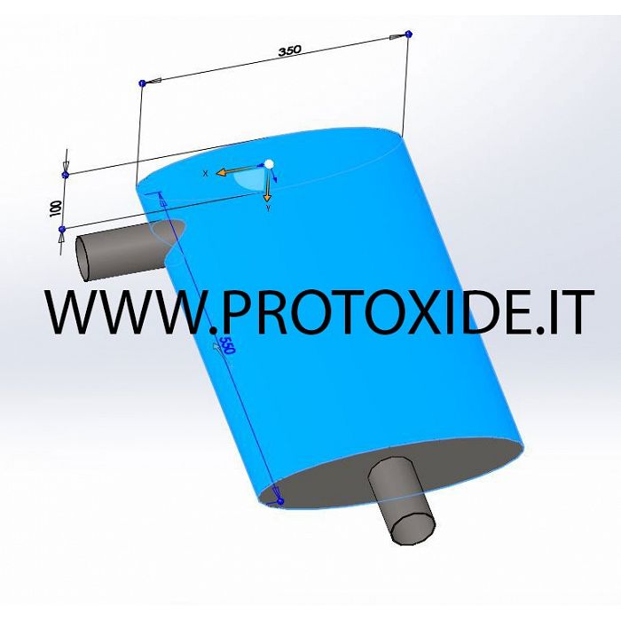 Tlmič hluku vyrobený na mieru z oválneho nerezu 90 STUPŇOV vstup-výstup Tlmiče a koncovky výfuku