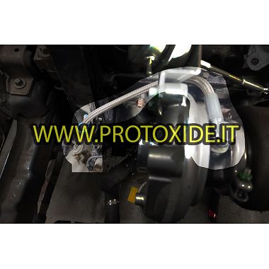 Oil hose in metal sock for Fiat FIRE 500-600, Lancia Y engines transformed into turbo with 1100-1200 8v engine Oil pipes and ...
