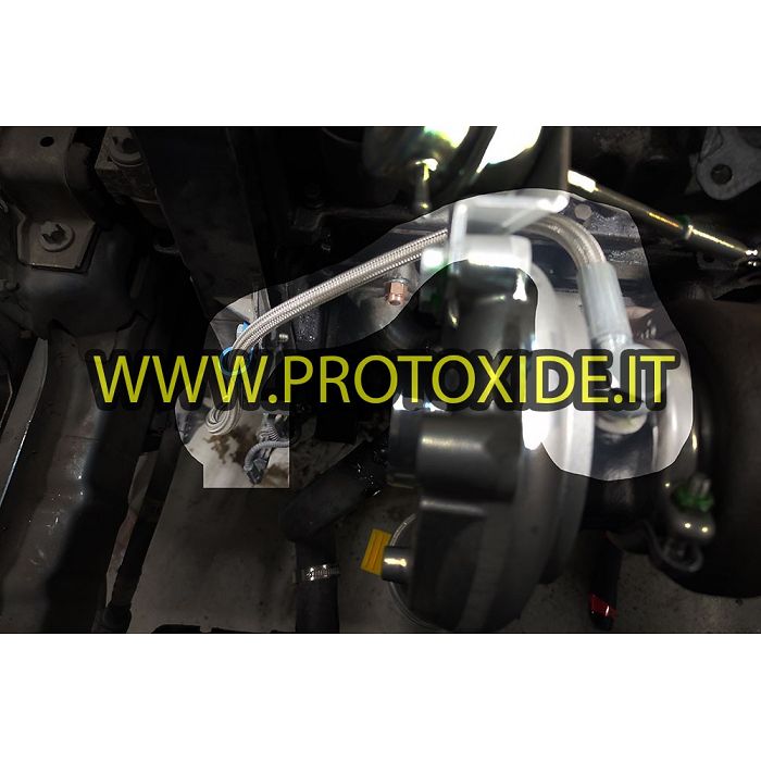 Oil hose in metal sock for Fiat FIRE 500-600, Lancia Y engines transformed into turbo with 1100-1200 8v engine Oil pipes and ...