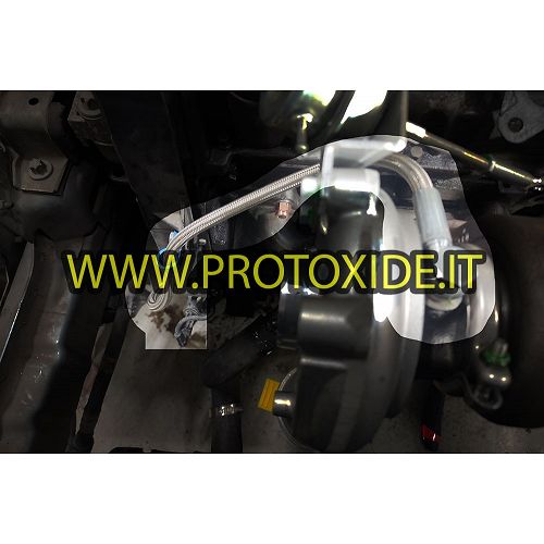 Oil hose in metal sock for Fiat FIRE 500-600, Lancia Y engines transformed into turbo with 1100-1200 8v engine Oil pipes and ...