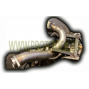 Downpipe scarico Mini cooper R53 trasformato turbo GT28 - TD04 con collettore scarico alto ProtoXide Downpipe motori turbo a ...