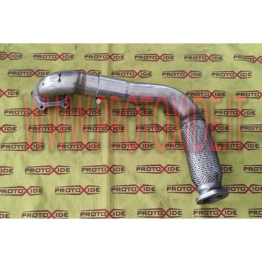 Tubo de escape de acero sobredimensionado con turbocompresores flexibles Fiat Punto GT Mitsubishi TD04 Motores de gasolina tu...