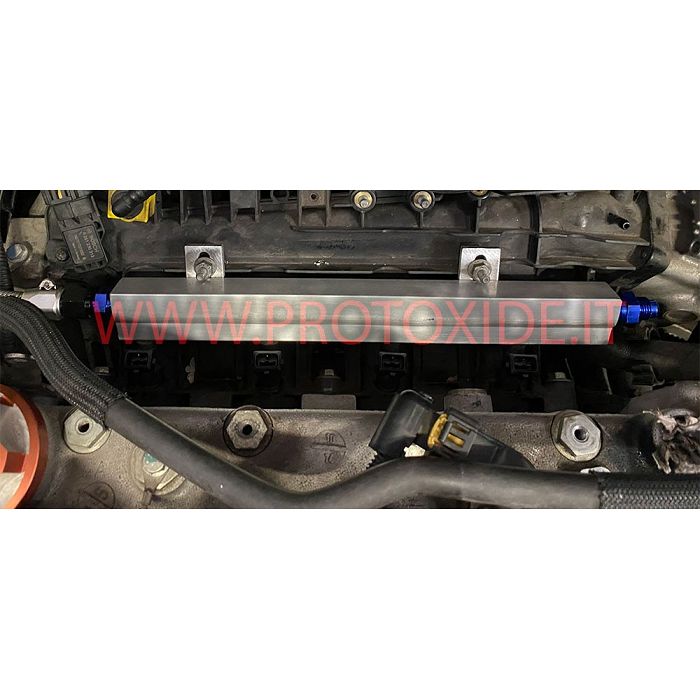 Injector rail increased aluminum Ergal Fiat 1.400 T-jet 500 abarth