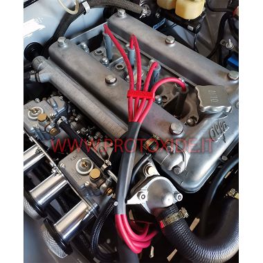 Cables de bugia Alfa Romeo Giulia 2000 vermells d'alta conductivitat Cables de vela específics per a automòbils