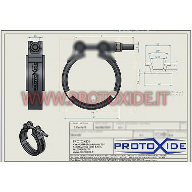V-band clamp for Alfa Giulietta QV Alfa 4c 1750 K03 and K04 downpipe Ties and V-Band rings
