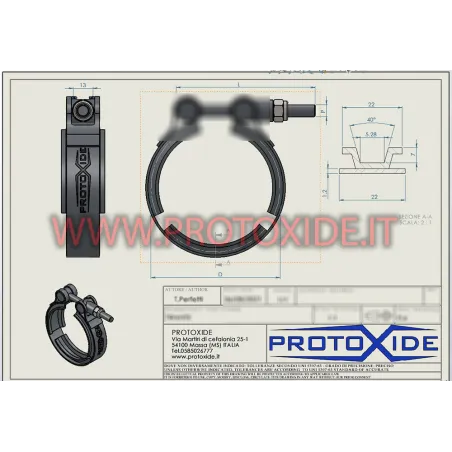 Spona V-band Turbo Garrett GT1446 Grande Punto 500 Abarth SS V-clamp