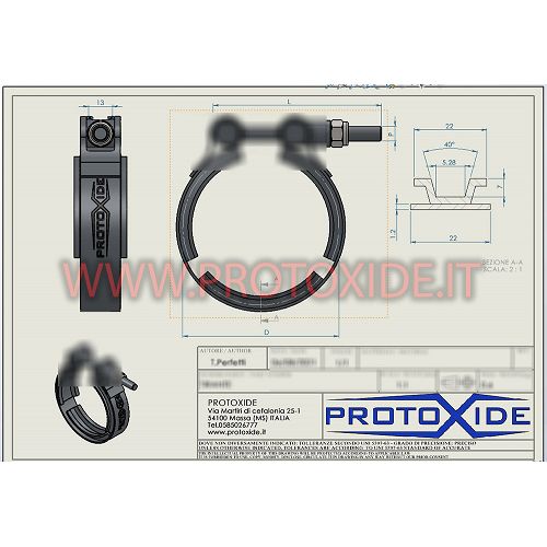 V-banda cu cleme 90mm Cravate si inele V-Band