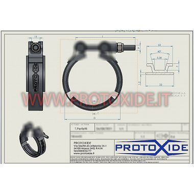 צווארון מהדק יציאת פליטה V-band מגדש טורבו גארט G25-550 נירוסטה עניבות וטבעות V-Band