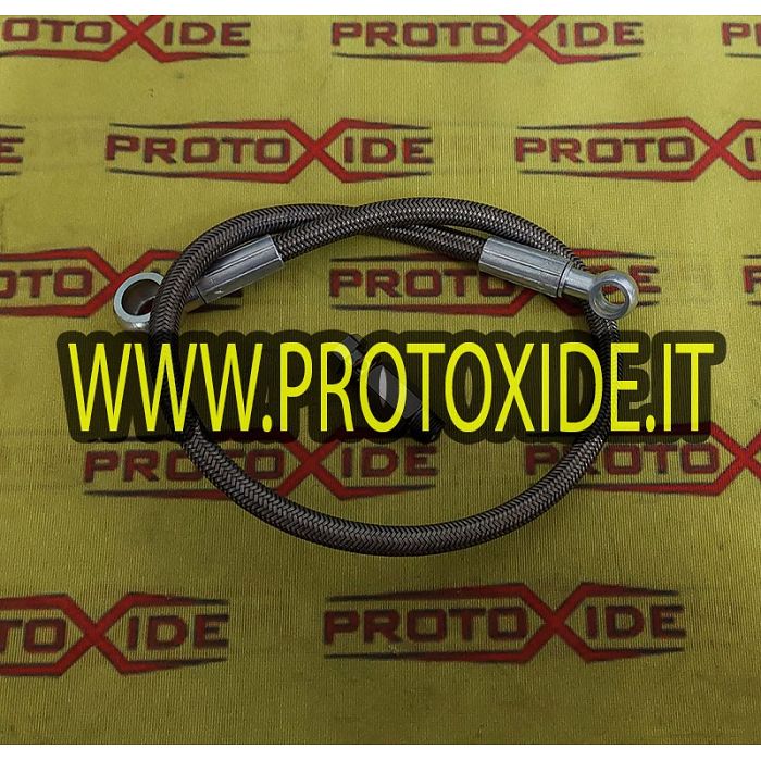 Oil delivery pipe in metal braiding Punto GT - Fiat Uno Turbo monobloc 1600 8v Oil pipes and fittings for turbochargers