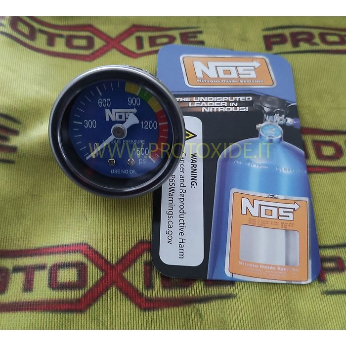 Manómetro NOS para óxido nitroso cromado Repuestos para sistemas de óxido nitroso