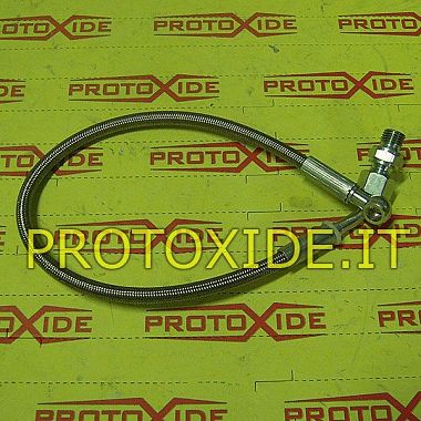 Oil delivery pipe in metal braid Renault 5 GT with GARRETT turbo GBC17 - GBC20 - GBC22 Oil pipes and fittings for