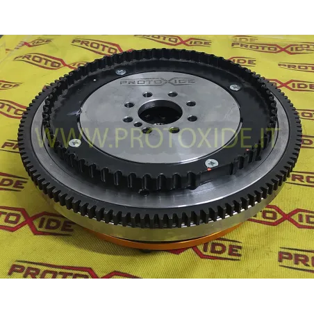 Enkelvoudige stalen vliegwielset met versterkte koperen dubbele plaatkoppeling voor Fiat 500 Punto Panda 1300 JTD MJET 75-95 pk