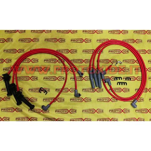 Alfa Romeo GTV V6 Turbo סדרה ראשונה אדום כבלי מצת מוליכות גבוהה 7 כבלי מצת כבלים נרות ספציפיים עבור מכוניות