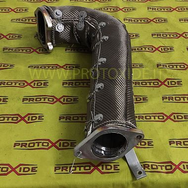 Fiat 500 Abarth exhaust downpipe heat protection jacket Heat shield and Wrap