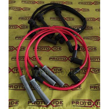 Red Renault Clio RS spark plug cables high conductivity phase 1 and phase 2 Specific car spark plug cables
