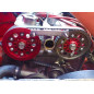 Pulegge registrabili alberi a camme Fiat 124 - Fiat 131 modello con paracinghia fasatura alberi a camme regolabili Pulegge registrabili alberi a camme Fiat 124 - Fiat 131 modello con paracinghia fasatura alberi a camme regolabili