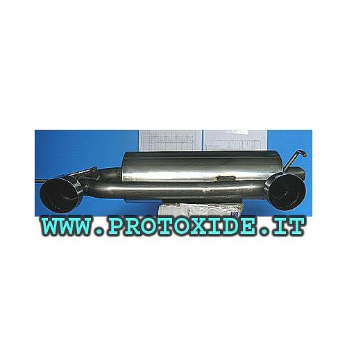 Scarico posteriore Audi TT 225 doppia uscita 100mm Acciaio Inox Marmitte e terminali di scarico