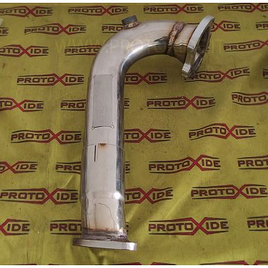 Downpipe scarico Fiat 500 Abarth - Giulietta 1400 Garrett GBC 17 - 20 - 22 libero NO KAT maggiorato Downpipe motori turbo a b...