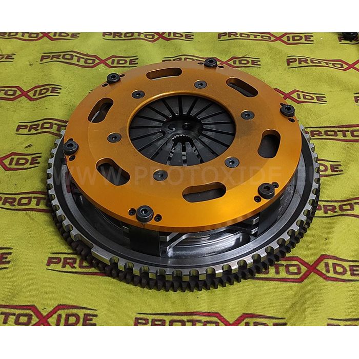 Double disc steel clutch flywheel kit reinforced in copper Renault 5 Gt Turbo double disc Double disc steel clutch flywheel