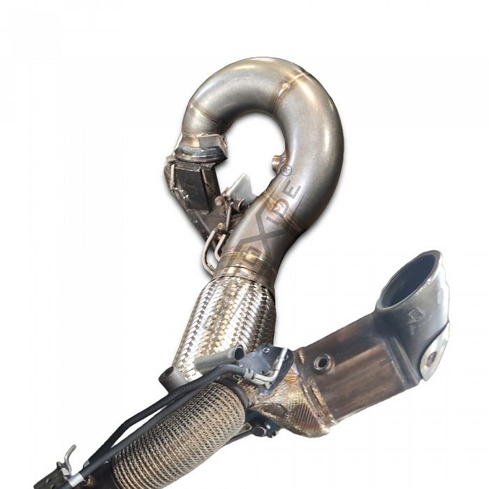 GOLF MK8 GTi TSI 2.0 exhaust downpipe increased 80MM without free catalyst