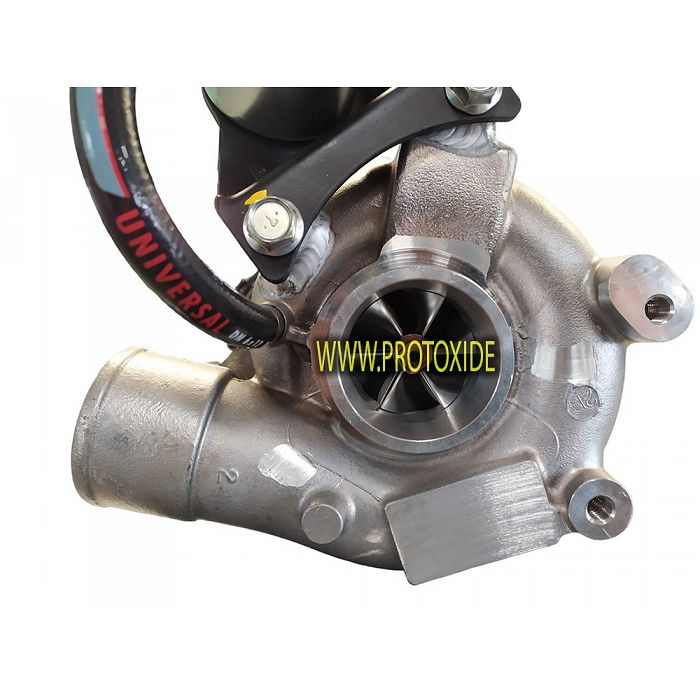 Turbocharger TD04 ProtoXide Fiat Uno Turbo 1300 with downpipe Turbochargers on competition bearings