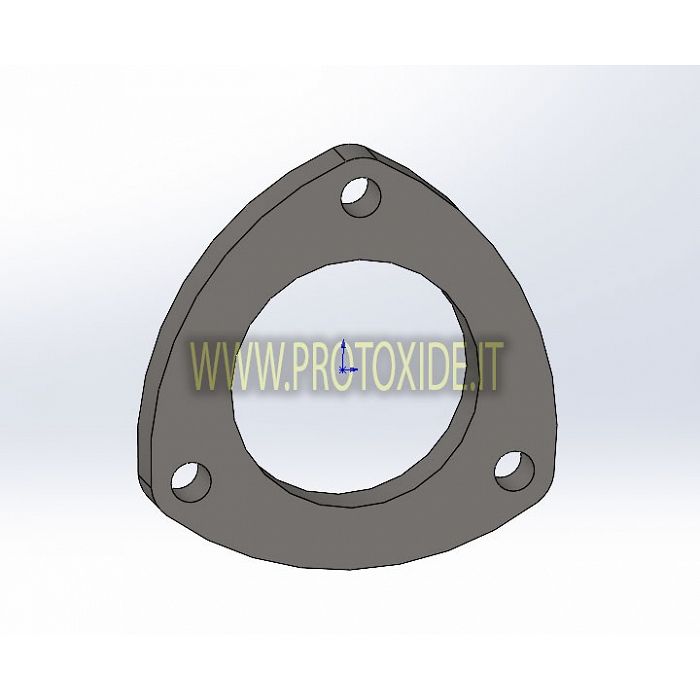 Triangular exhaust flange with 56mm hole Triangular exhaust flange with 56mm hole