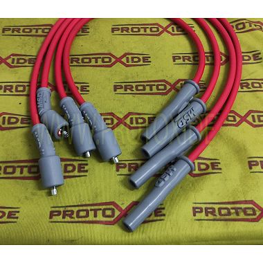 copy of Spark plug wires Fiat GrandePunto Fire engine 1242cc 8V red high conductivity Specific spark wire plug for cars