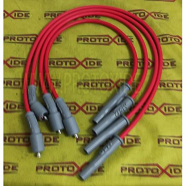 copy of Cables bujía Fiat GrandePunto Bomberos 1242cc 8V rojo alta conductividad Cables de vela específicos para automóviles