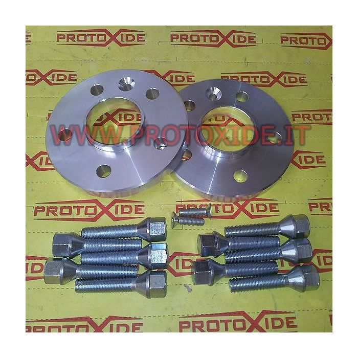 Separadores Lancia Delta Evoluzione 4 agujeros de 16 mm de espesor con tornillos de cabeza cónica 2 piezas Separadores Lancia Delta Evoluzione 4 agujeros de 16 mm de espesor con tornillos de cabeza cónica 2 piezas