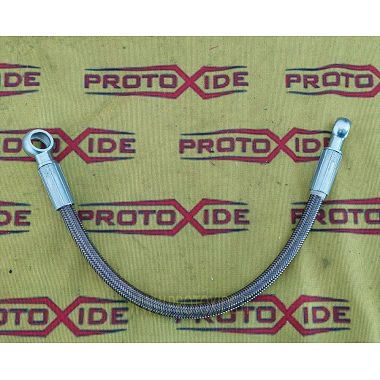 Oil pipe in metal sock for Punto GT - Uno Turbo 1400 8v Turbo TD04 Oil pipes and fittings for turbochargers