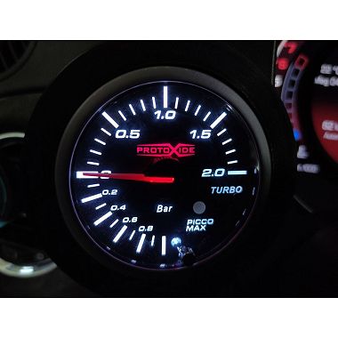 Manometro Turbo installabile su Fiat 500 Abarth pressione -1 +2 bar con memoria picco Manometri pressione Turbo, Benzina, Olio
