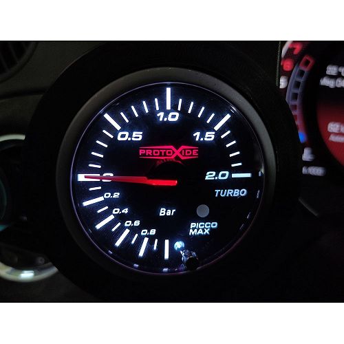 Manometro Turbo installabile su Fiat 500 Abarth pressione -1 +2 bar con memoria picco Manometri pressione Turbo, Benzina, Olio