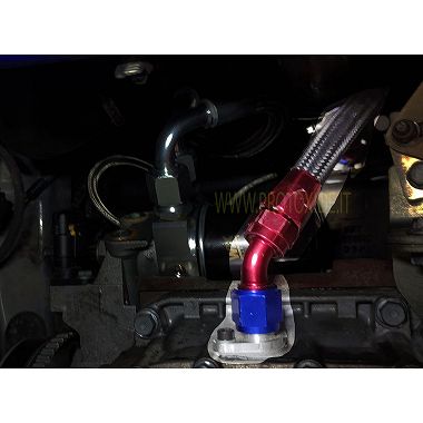 copy of Furtun de silicon de scurgere a uleiului de 90 ° turbo Lancia Delta 8-16v Țevi de ulei și accesorii pentru turbocompr...