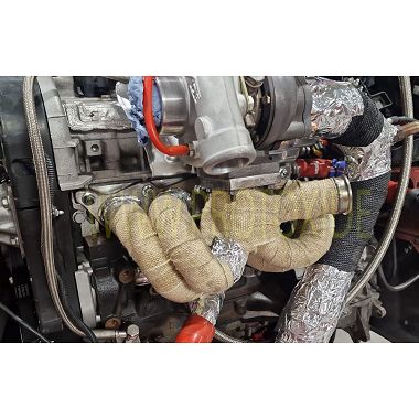 Vattenrör stuprör avgasgrenrör kit Fiat 500 Abarth 1400 16v Grande Punto Turbo rostfritt stål Stålavgasgrenrör för turbobensi...