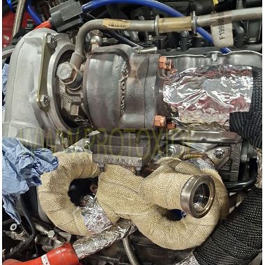 Vandrør nedløbsrør udstødningsmanifoldsæt Fiat 500 Abarth 1400 16v Grande Punto Turbo rustfrit stål Udstødningsmanifolder i s...