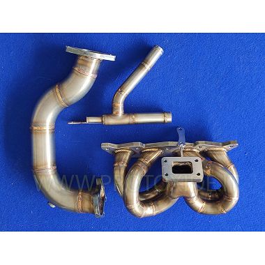 Kit collettore scarico downpipe tubo acqua Fiat 500 Abarth 1400 16v Grande Punto Turbo acciaio inox Collettori scarico acciai...