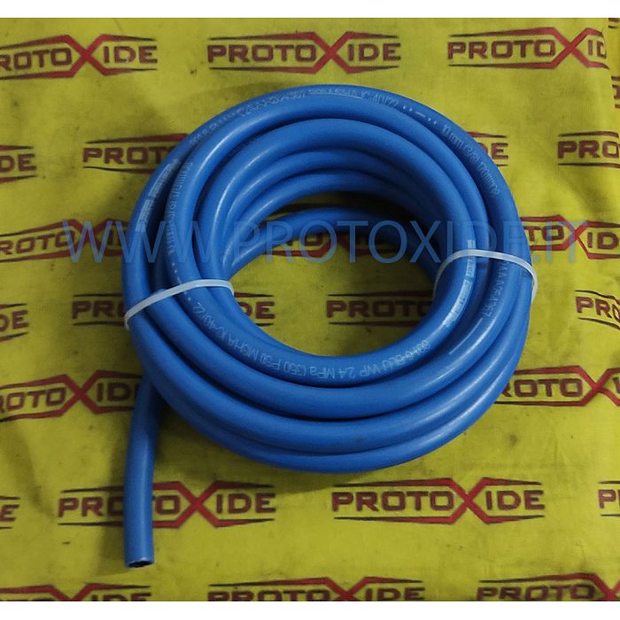 Tubo carburante in gomma sintetica 10mm interno Blu Azzurro tipo PUSH LOCK  AN6