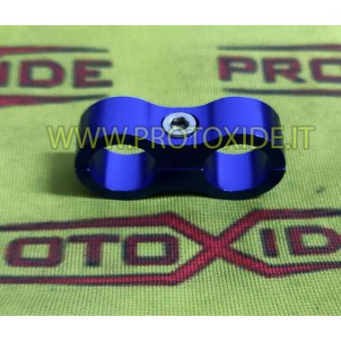 Fascetta doppia per tubo con separatore collare doppio alluminio 16mm Fascette Collari - Anelli V-Band