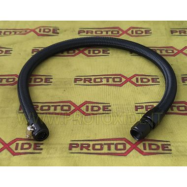 Fuel pipe - turbo oil drain pipe in synthetic rubber 17.6mm internally shod with metal Fuel pipes - braided oil and aeronauti...