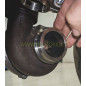 Turbocompresseur à anneau de bride en V Garrett GTX28 OUTLET tuyau de descente d'échappement à défilement en acier inoxydable Turbocompresseur à anneau de bride en V Garrett GTX28 OUTLET tuyau de descente d'échappement à défilement en acier inoxydable