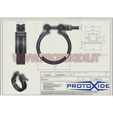 V-band clamp Turbo spiral GARRETT GT25-GT28-GT30-GT35 OUTLET exhaust Downpipe 92mm V-Band clamps and rings
