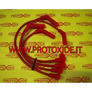 Spark plug cables Fiat Uno - Punto GT 1600 8.8mm high conductivity red longer coil moved Specific spark wire plug for cars