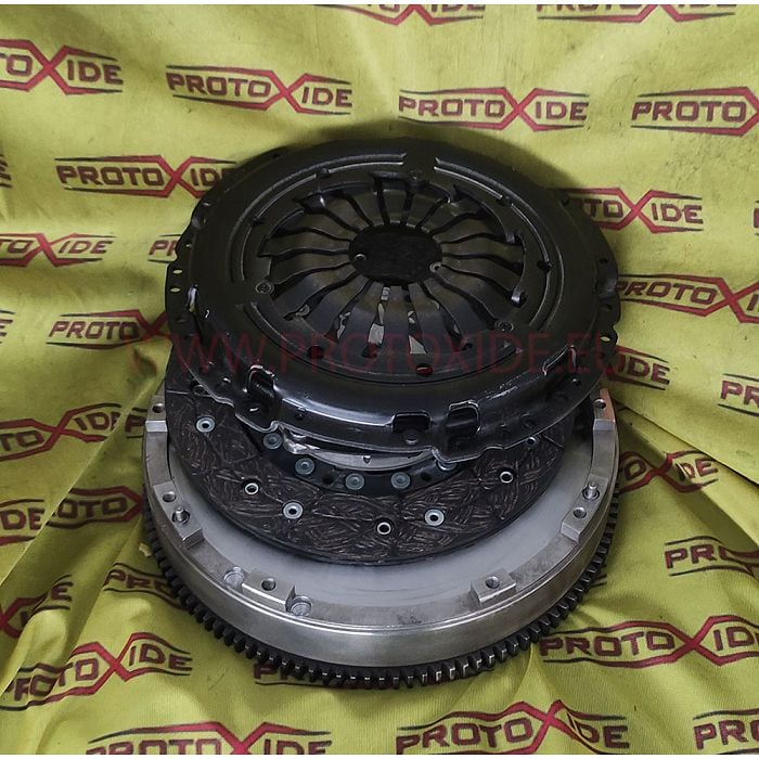 Kit de volante monomassa de embreagem reforçada Fiat 500 Abarth T-jet 1400 Turbo aço leve 330HP