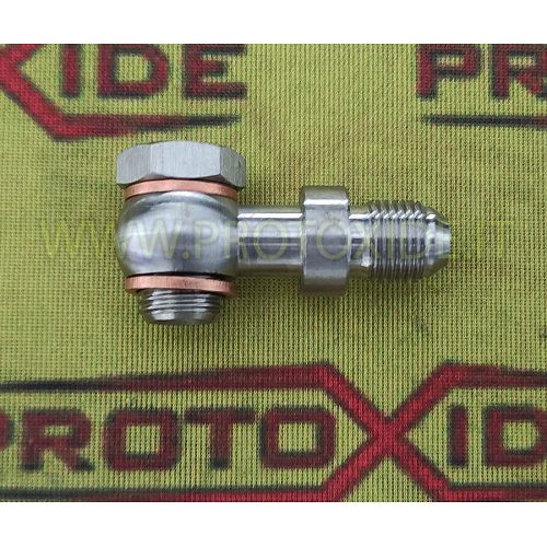 Turbocharger water fitting 90 degrees 6AN 14x1.5 Garrett GT- GTX GT1446 Oil hoses and fittings for turbochargers