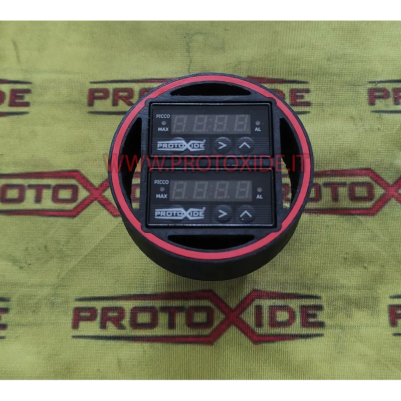 Dubbele manometer EGT uitlaatgastemperatuurmeter 70mm Dubbele manometer EGT uitlaatgastemperatuurmeter 70mm