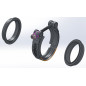 Kit fascetta Vband con flange anelli V-band 76mm marmitta scarico con anelli maschio - femmina collare inox Kit fascetta Vband con flange anelli V-band 76mm marmitta scarico con anelli maschio - femmina collare inox