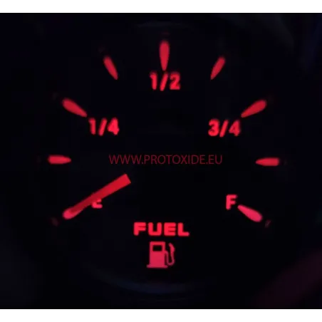 Indicador de nivell de combustible rodó de 52 mm, 6 colors
