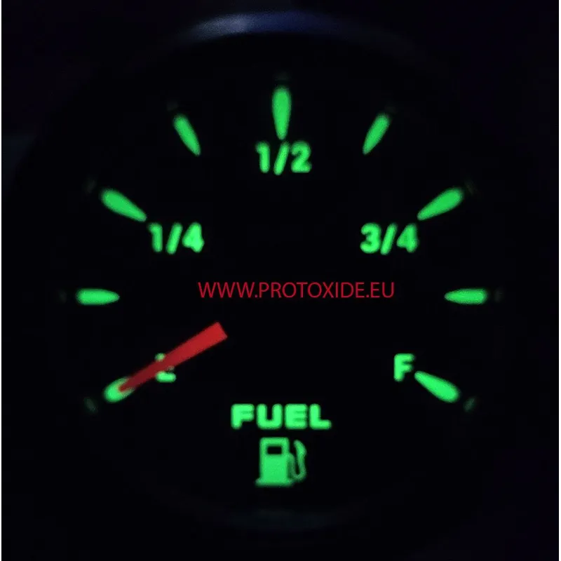 Indicador de nivel de combustible de flotador redondo de 52 mm, 6 colores